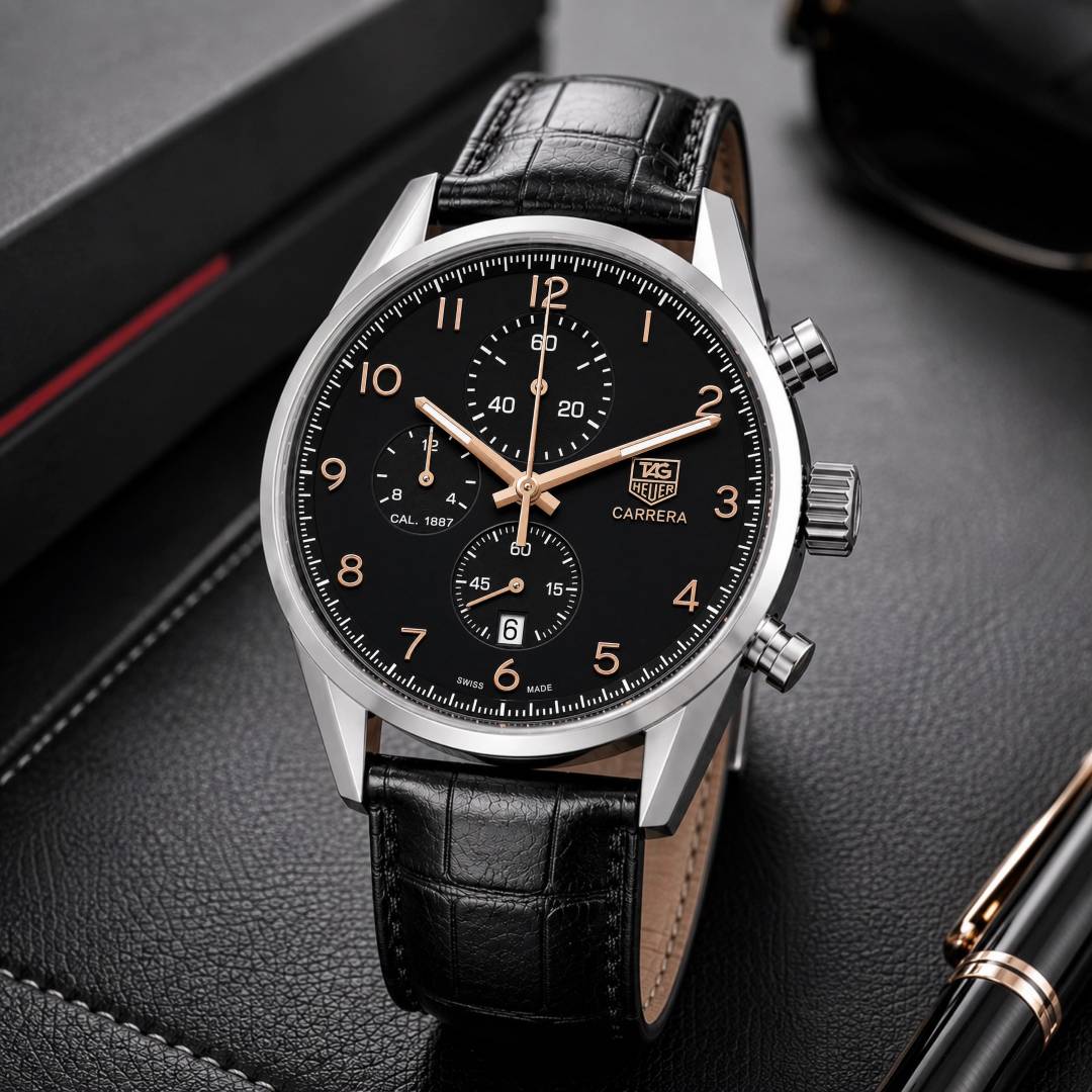 TAG Heuer Carrera Calibre 1887 Automatic Chronograph black and black