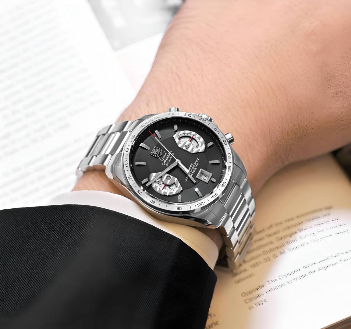 Tag Heuer carrera caliber 17 silver Black
