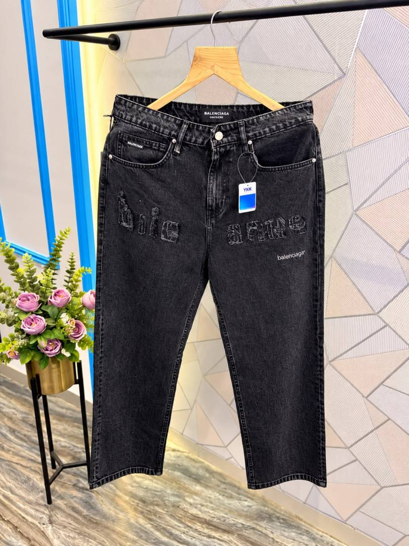 Balenciaga Imported Quality Buggy Fit Black Jeans Store Article