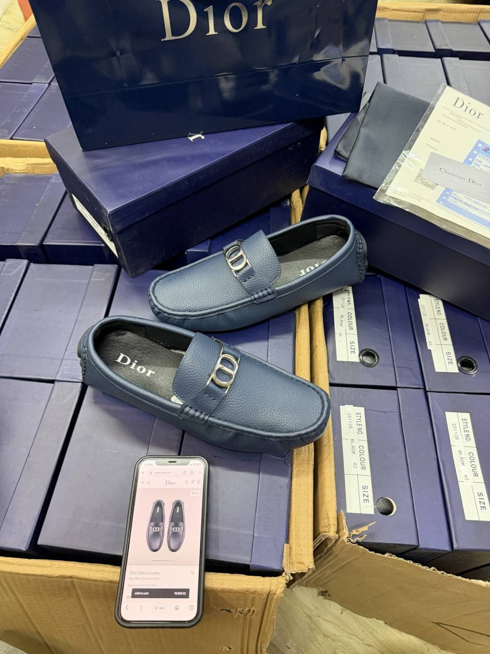 Dior Odeon Loafer Navy Blue Calfskin Premium