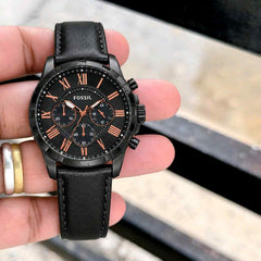 FOSSIL GRANT BLACK ROSE F406