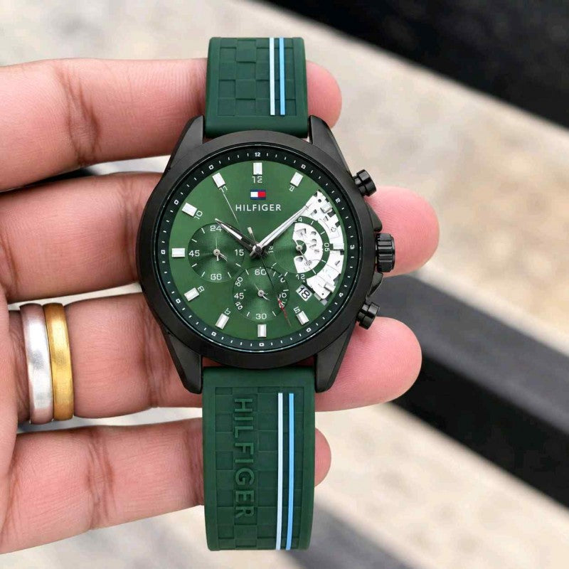 Tommy Hilfiger Casual Green Chronograph Premium AAA F405