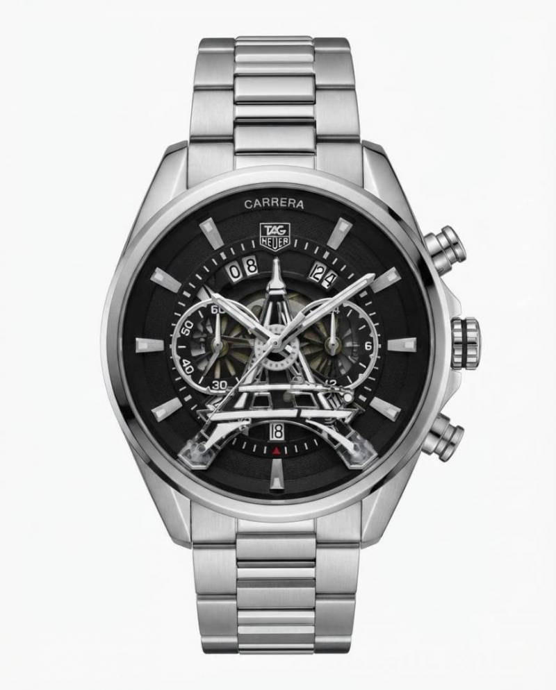 Tag heuer Carrera CAL 1887 silver black dail