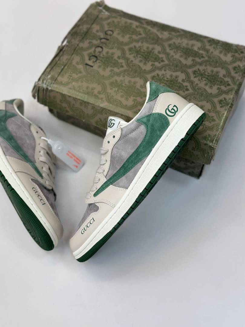 NIKE AIR JORDAN 1 X TRAVIS SCOTT GUCHI GREEN BEIGE