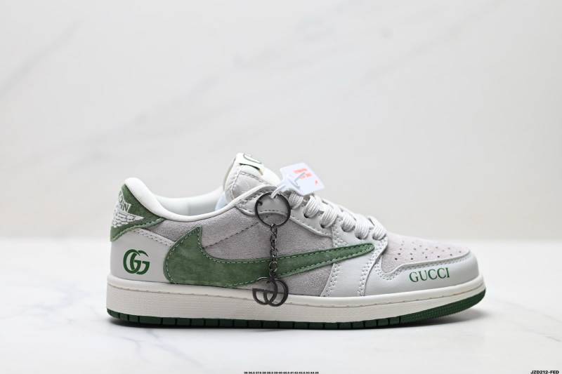 NIKE AIR JORDAN 1 X TRAVIS SCOTT GUCHI GREEN BEIGE
