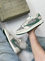 NIKE AIR JORDAN 1 X TRAVIS SCOTT GUCHI GREEN BEIGE