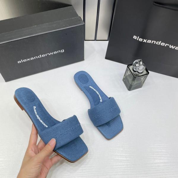 Alexander Wang Flats With OG Box Carry Bag Denim Blue 2025-6 Denim Blue