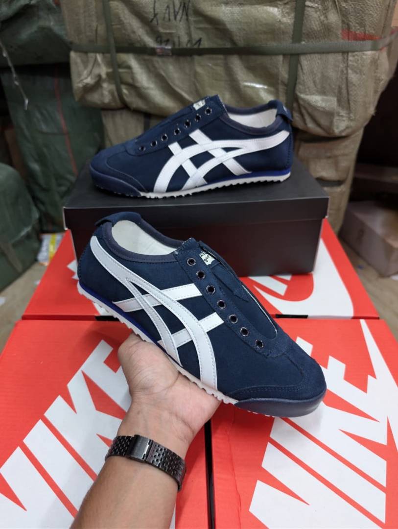 Onisuka Tigar Mexico 66 Slip-ons Navy Suede S