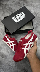 Onisuka Tigar Mexico 66 Slip-ons Red Suede