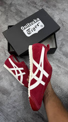 Onisuka Tigar Mexico 66 Slip-ons Red Suede
