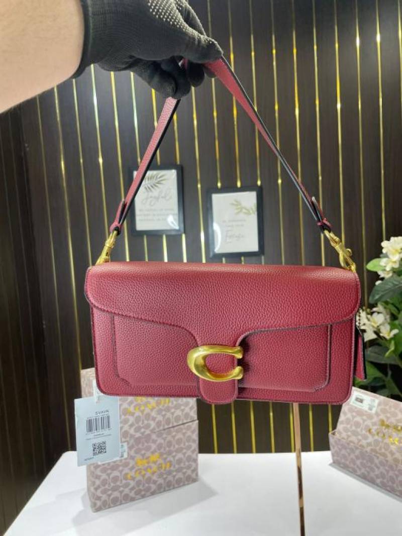 Coach Tabby 26 Wine Red With OG Box & Dust Bag Burgundy Wine Red