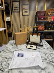 Coach Field Signature Tote Bag In Colour Block With Og Box And Dust Bag C06