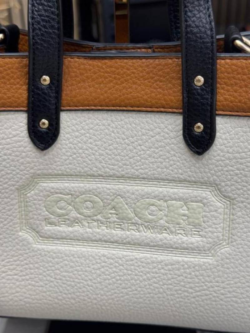 Coach Field Signature Tote Bag In Colour Block With Og Box And Dust Bag C06