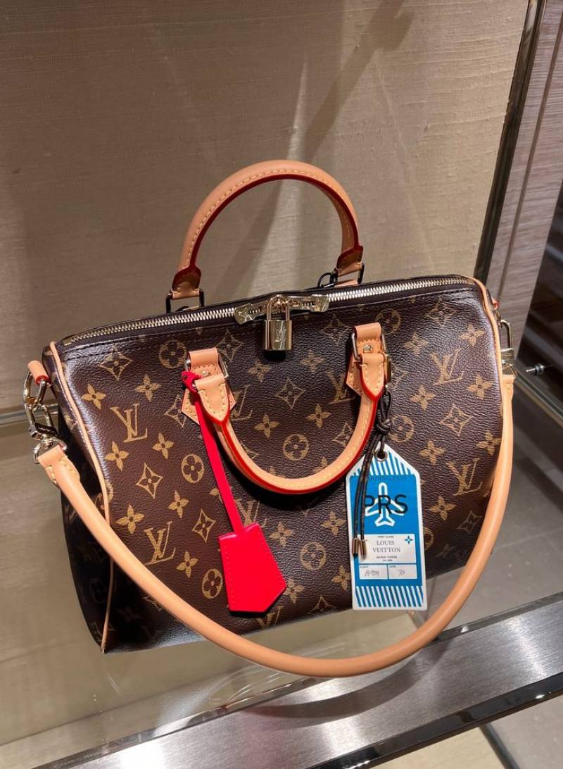 Louis Vuitton Speedy Soft 30 Crafty Monogram Travel Edition With OG Box Dust Cover & Carry Bag M27512 Airplane Brand