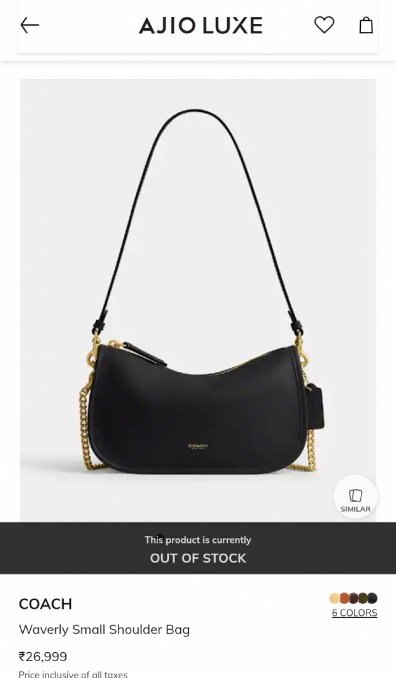 Coach Waverly 24i Shoulder Bag Signature Canvas Black With OG Box Dust Cover & Carry Bag