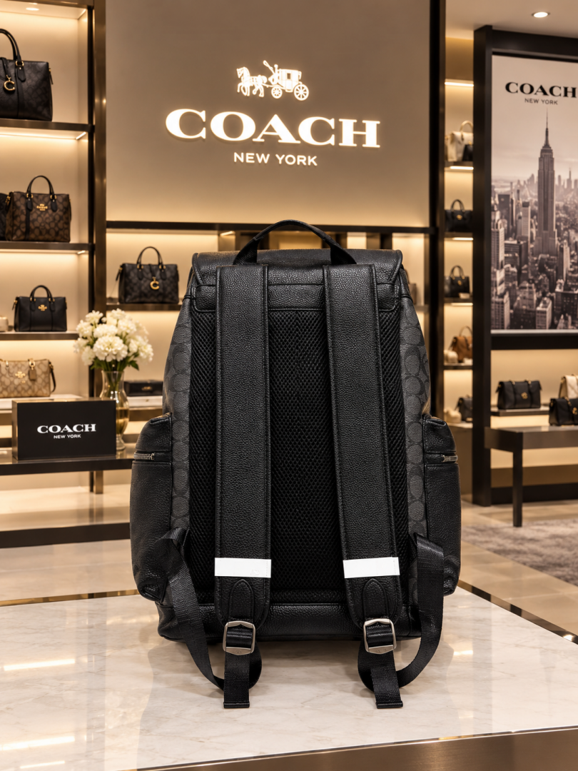 COACH SPRINT LARGE BACKPACK WITH DUSTCOVER PACKING 059 BLACK BLACK