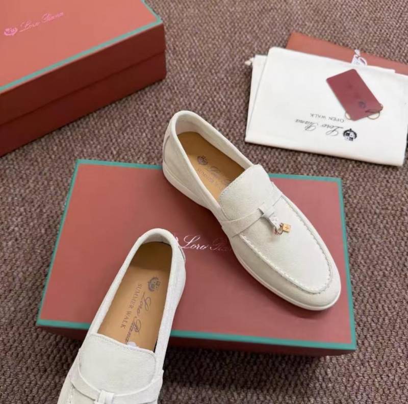 Loro Piano Summer Charms Walk Mules Grey Suede Mens