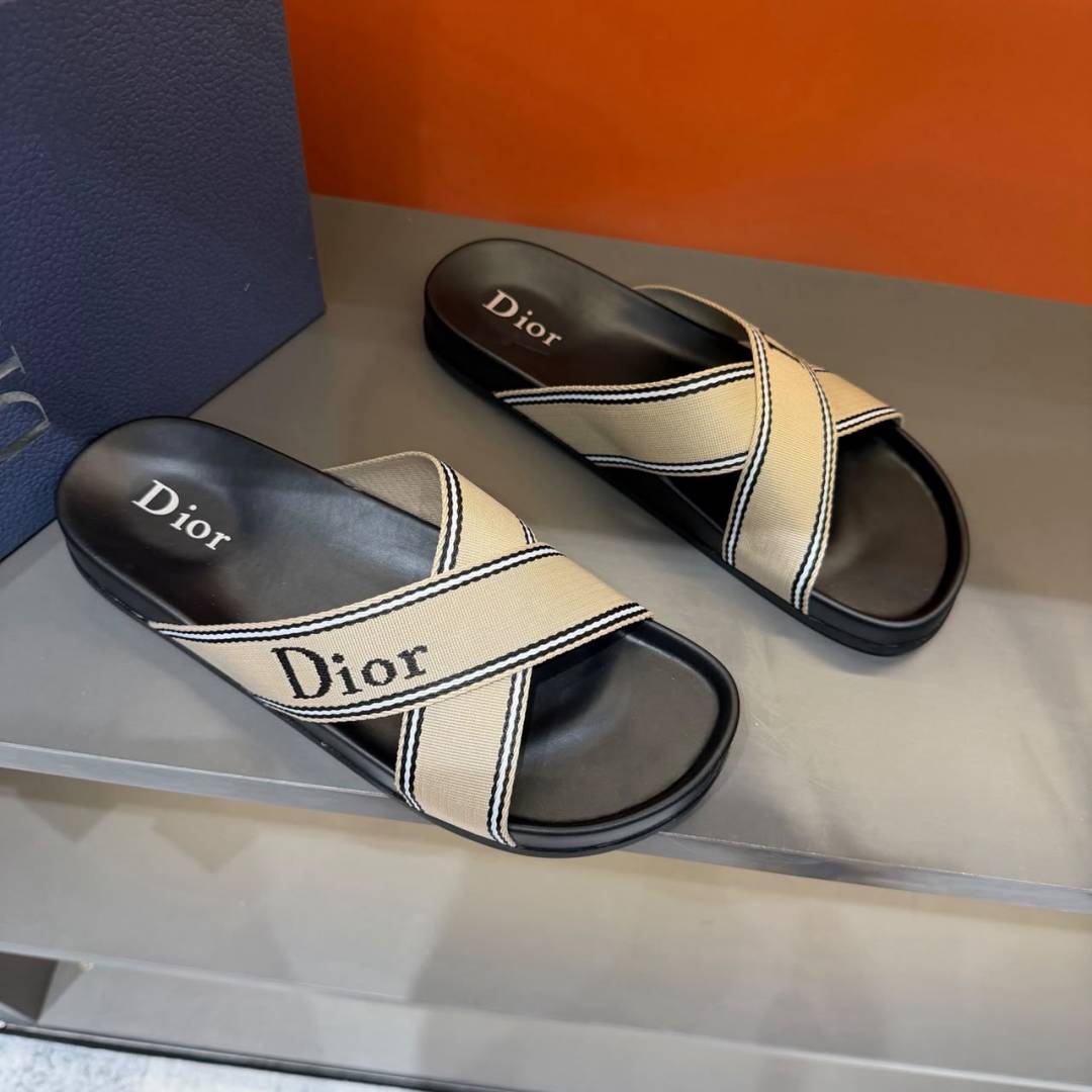 Dior iviera Dior Aqua Sandal Grey and Navy Blue Technical Fabric