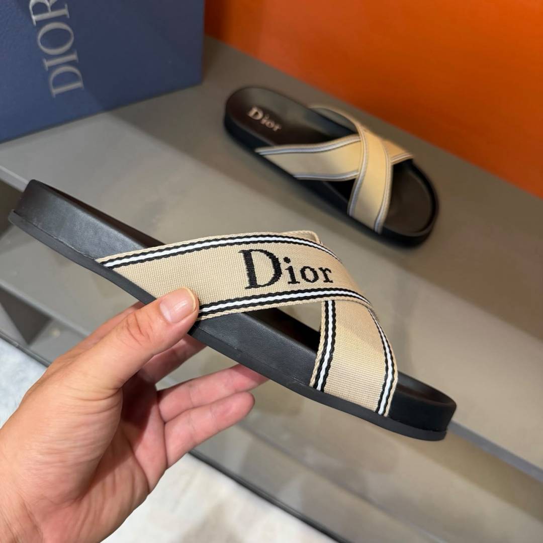 Dior iviera Dior Aqua Sandal Grey and Navy Blue Technical Fabric