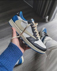 Jordan 1 Low Fragment X Travis Scott With Plastic Packing Semi UA
