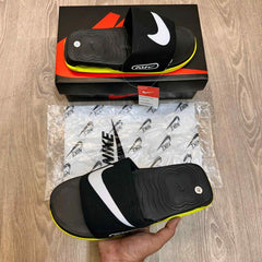 Nike Airmax Cirro Black White Neon Flip Flop