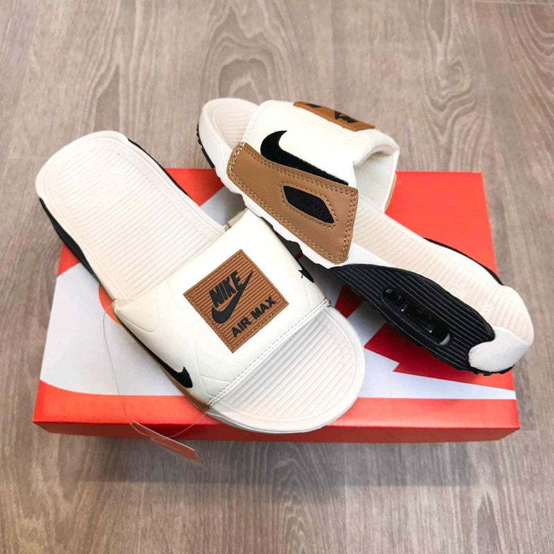 Nike Airmax 90 Premium Sail Black Gum Flip Flop