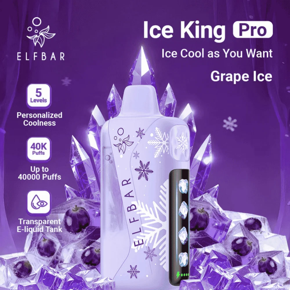 ice king pro 40k puffs grape ice