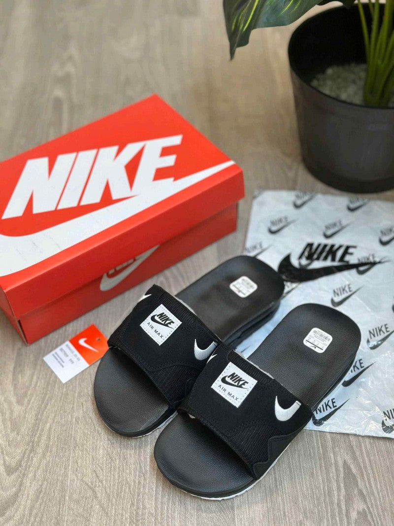 Nike Airmax 1 Premium Black White Flip Flop