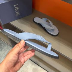 Dior Rivage Thong Sandal Light Blue Rubber