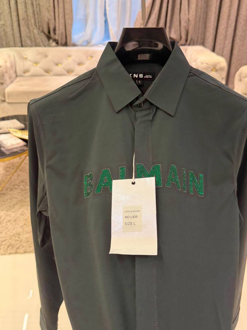 BALMAIN IMPORTED STORE ARTICLE DIAMOND CHINA SHIRT