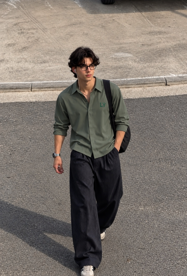 LOUIS VUITTION IMPORTED STORE ARTICLE DIAMOND CHINA SHIRT