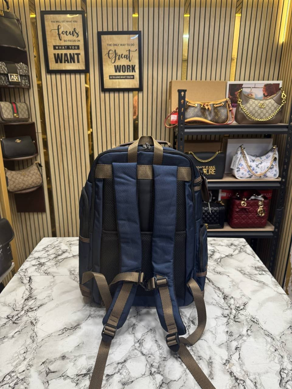 TUMI ALPHA BRIEF BACK PACK PREMIUM QUALITY TRAVEL BAG (T85619-BLUE)