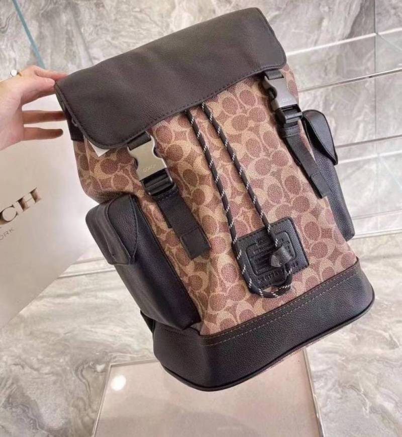 COACH RIVINGTON UNISEX BAGPACK WITH DUST BAG PREMIUM QUALITY APRICOT BLACK 060