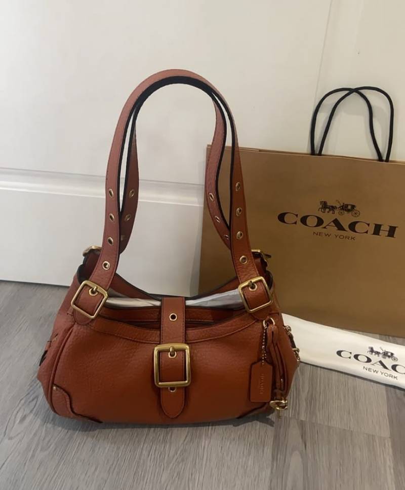 Coach Drifter Shoulder Bag 31 Brown With OG Box Dust Cover CFM45 Brown