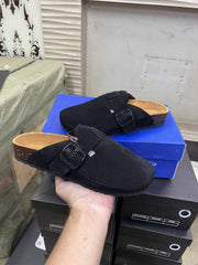 Birkenstock Boston Black Suede 1909