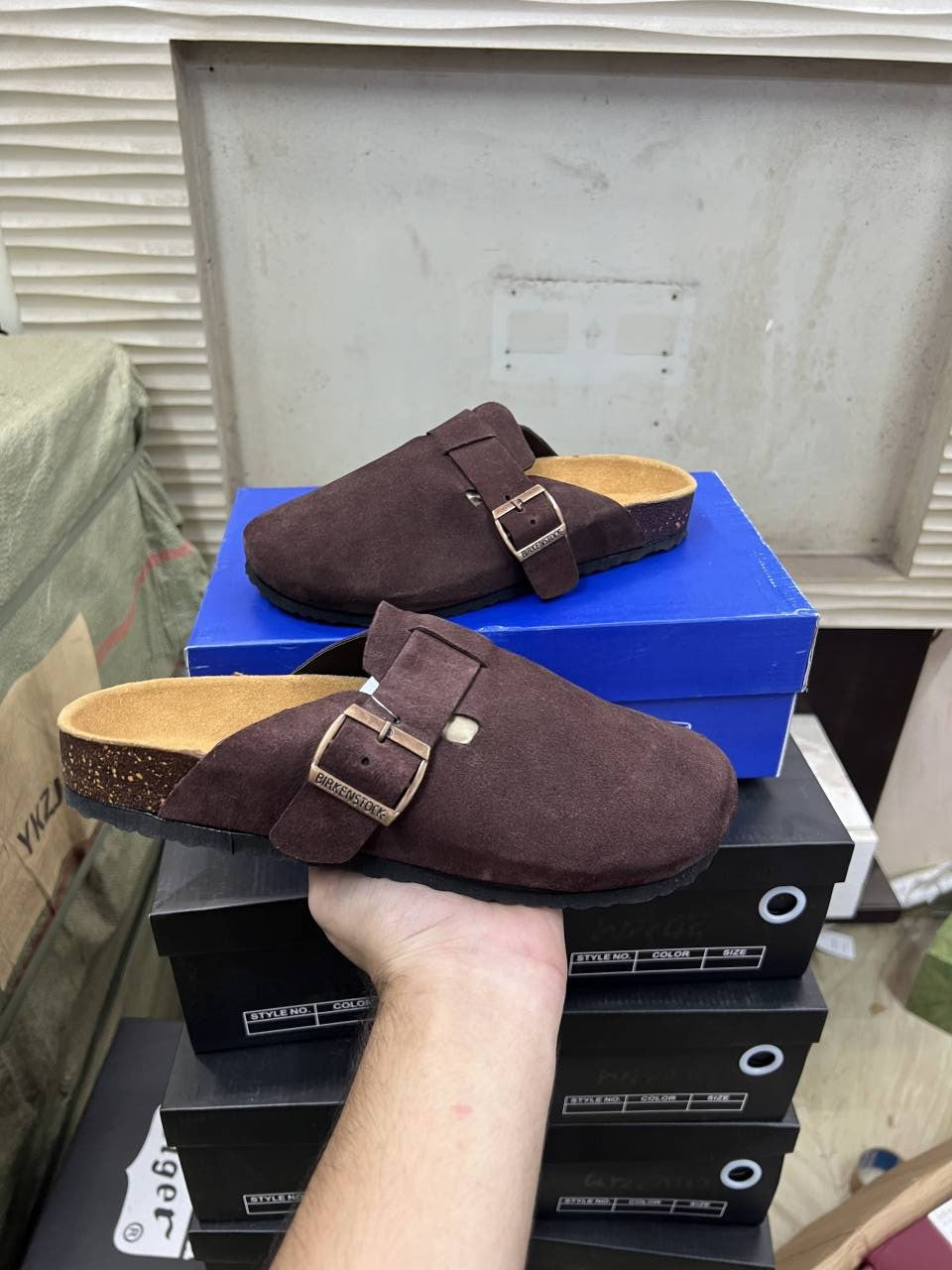 Birkenstock Boston Brown Suede 1909
