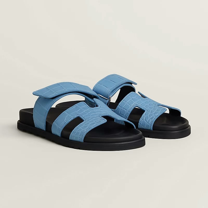 Hermes Chypre Sandal Noir Premium Mens