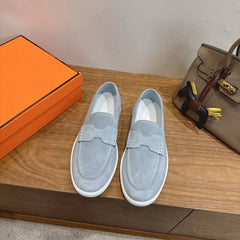 Hermes Job Loafers Noir Blue Fixed 2643