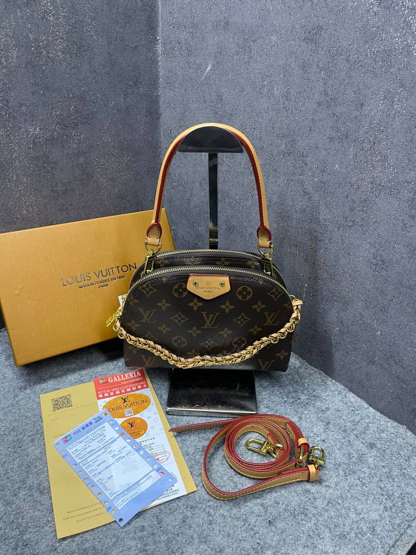 Louis Vuittion Be Alma bag in Monogram Canvas Dual Tone Top Handle With OG Box Dust Cover & Carry Bag 60451 Yellow Skin Monogram