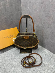 Louis Vuittion Be Alma bag in Monogram Canvas Dual Tone Top Handle With OG Box Dust Cover & Carry Bag 60451 Caramel Monogram