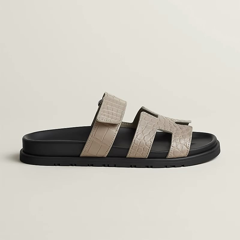 Hermes Chypre Sandal Noir Premium Mens