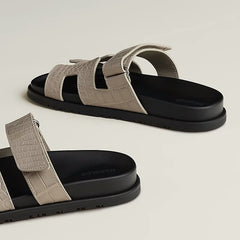 Hermes Chypre Sandal Noir Premium Mens