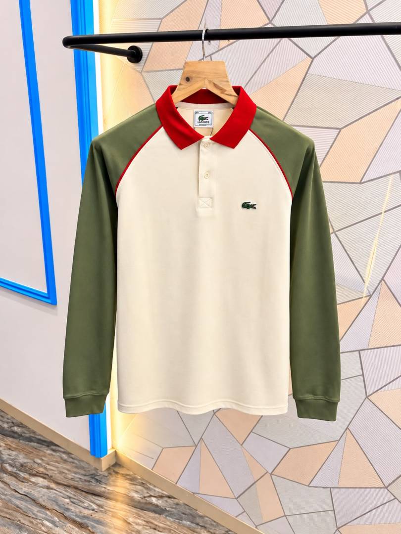 Lacoste Premium Quality Full Sleeve T Shirt Store Article