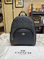 Coach Court Backpack In Signature Canvas With Dust Bag 65201 BLACK