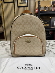 Coach Court Backpack In Signature Canvas With Dust Bag 65201 APRICOT