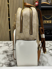 Coach Court Backpack In Signature Canvas With Dust Bag 65201 APRICOT