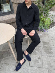 Loro Piano Summer Charms Walk Mules Navy Suede Mens