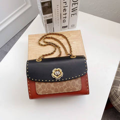 Coach CC Signature Rivet Parker 18 Shoulder Bag Black With OG Box