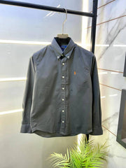 Sale Ralph Lauren Polo Grey Oxford Lycra Premium Shirt F2895 GY