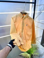 Sale Ralph Lauren Polo Orange Oxford Lycra Premium Shirt F2895 OR